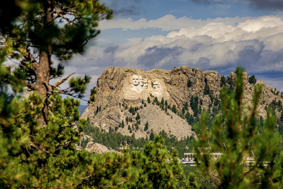 Mount Rushmore National Memorial in the Black Hills of South Dakota
