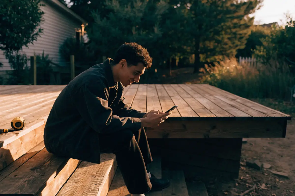 A man revisiting a product he looked at earlier, now on his phone